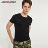 JackJones Men's Cotton T-shirt Solid Color Men's Top Fashion t shirt 2019 Brand New Menswear 2181T4517